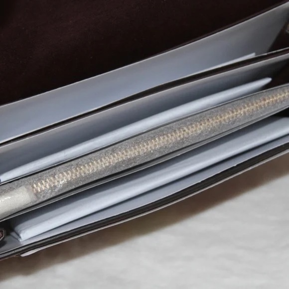 COACH Tabby Chain Clutch Wine / Brass NWT - Picture 7 of 7